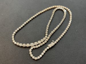 テニスネックレス K18WG 買取 ダイヤモンド5ct 18金 フルダイヤ